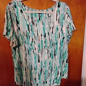 Alfani Multicolor Abstract Women's Blouse